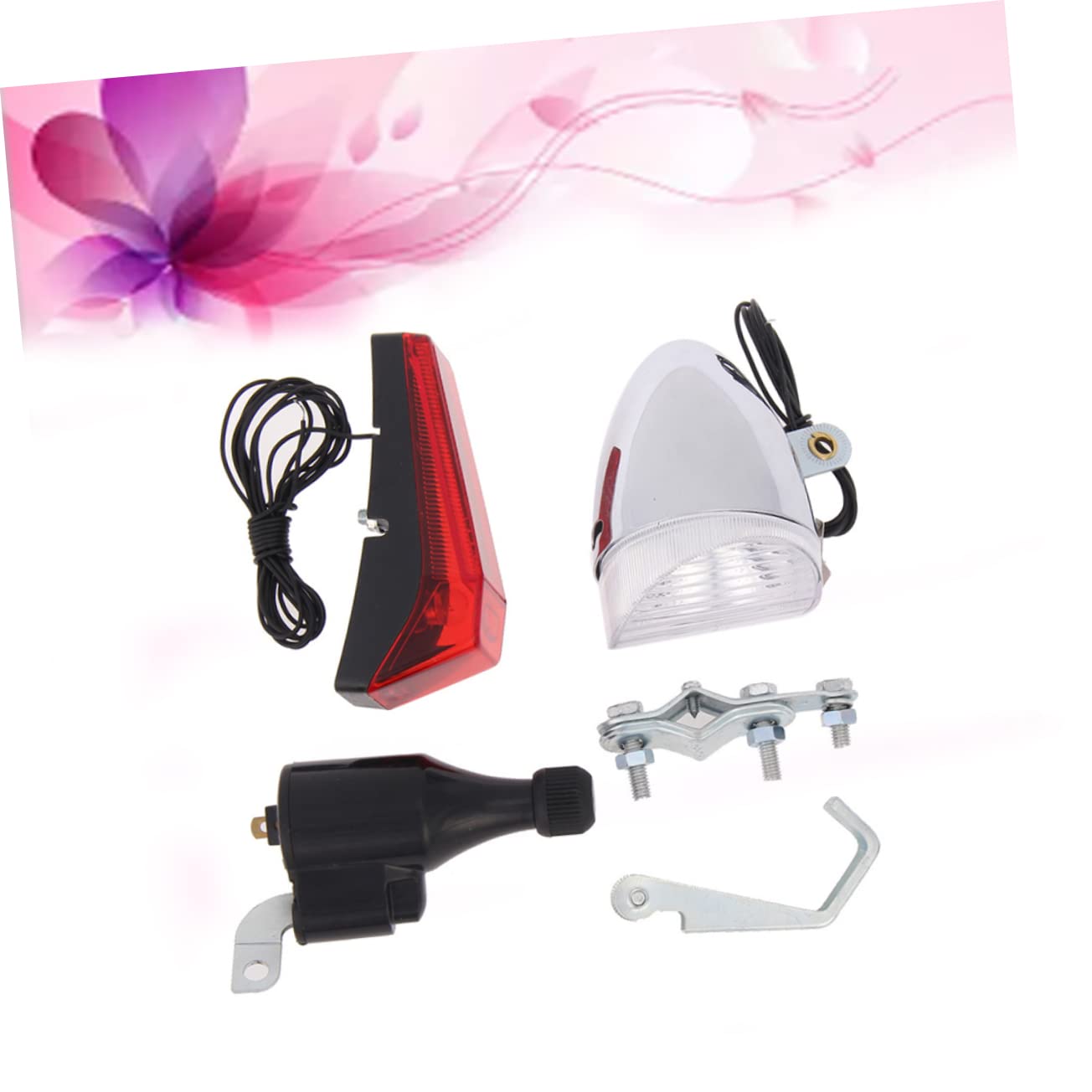 POPETPOP Dynamo Bike Light USB Charging Front and Rear Night Lights for Enhanced Safety Easy Installation No Batteries Required for Cycling Adventures