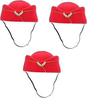 NUOBESTY 3piezas Sombrero De De Para Disfraces Accesorio De Cosplay Elegante y Color Rojo Diseño Clásico y
