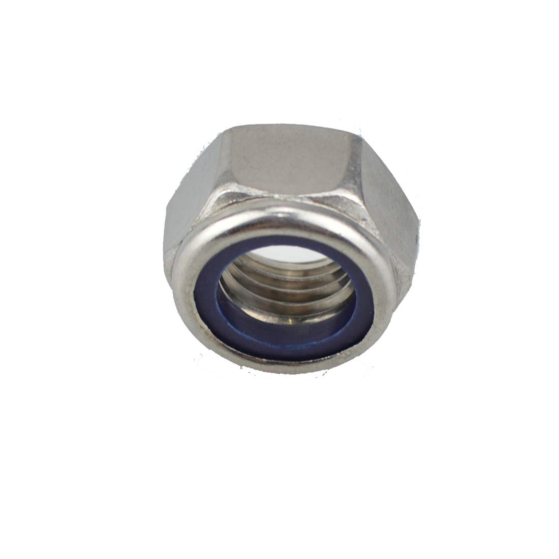 316 Stainless Steel Hex Nut Nylock Locknuts A2-80 (1, M20-2.5 Screw Pitch)