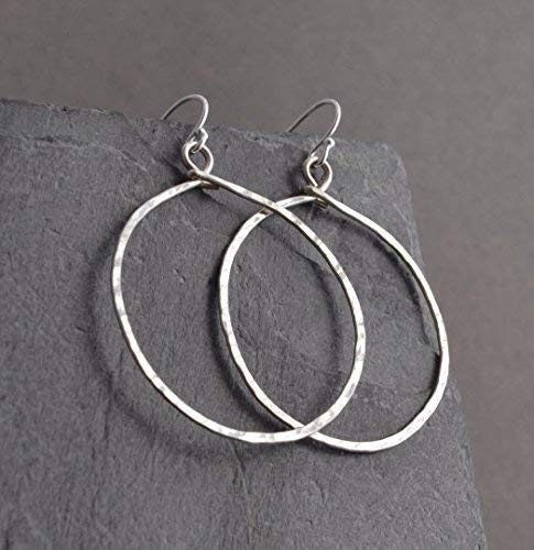 DESERT STUDIO JEWELRYHoop Earrings Hammered Large Sterling Silver