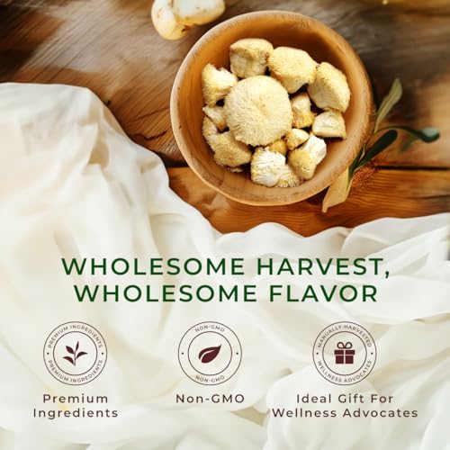 Image of Gya Tea Co Lion's Mane Mushroom Tea Gift Set (16 Count) - Decaf Tea Pod for Lovers Get Well Gifts - Manually Harvested - Enjoy Hot or Iced