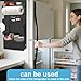 homyfort Mini Fridge Organizer, Over The Fridge Storage Organizer with 14 Pockets, College Dorm Storage for Office, Kitchen, Home, School, Black