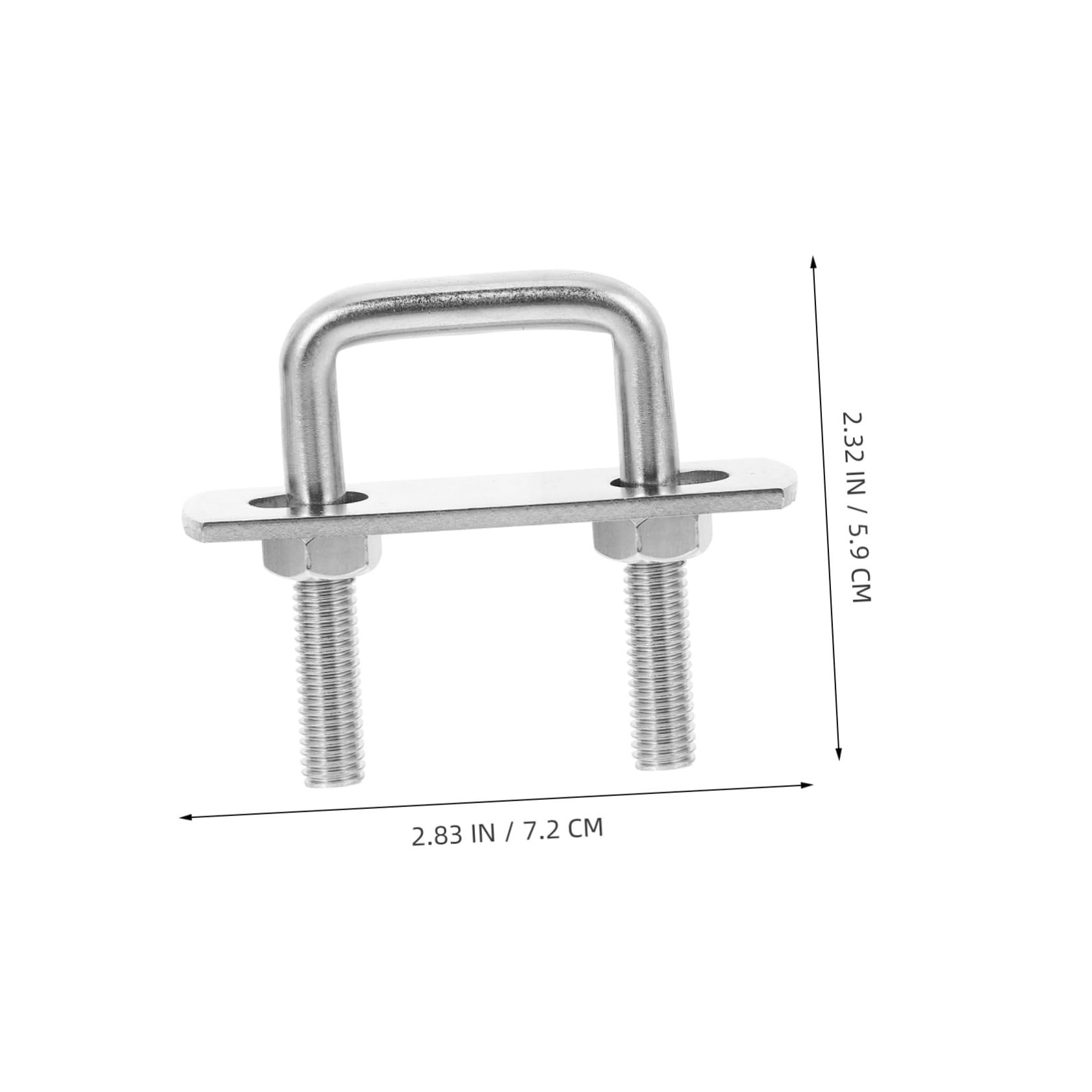 PRETYZOOM U Bolts for Fastening Products Square u Bolt Set Stainless Steel U-Bolt Clamp Nuts Washers