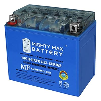 Mighty Max Battery YTX12-BSGEL -12 Volt 10 AH, GEL Type, 180 CCA, Rechargeable Maintenance Free SLA AGM Motorcycle Battery