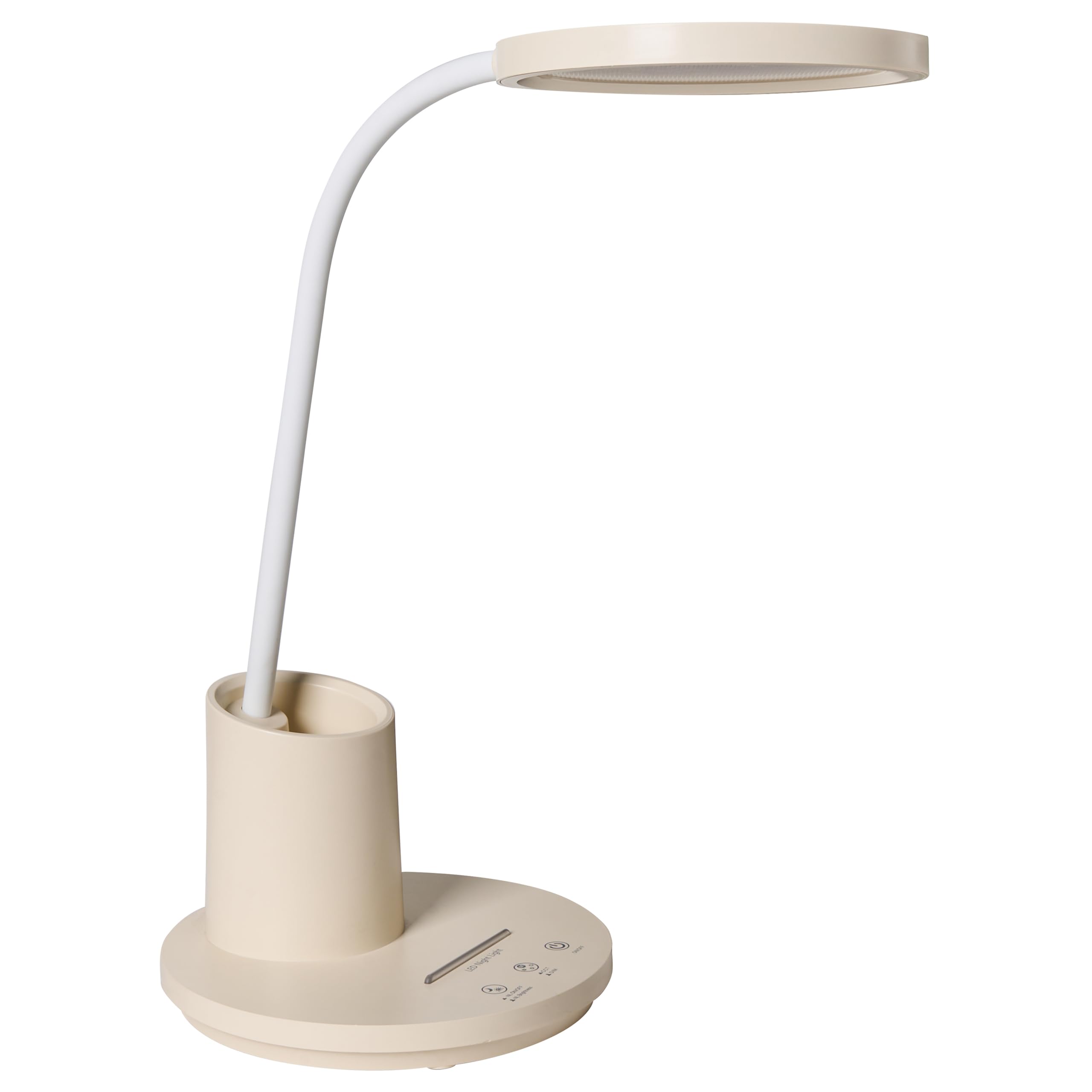 Beliani Schreibtischlampe LED hellbeige verstellbar dimmbar modern für Homeoffice Vela