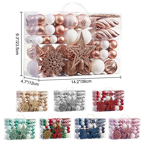 100Ct Christmas Ball Ornaments Set - Assorted Shatterproof Hanging Tree Ornament Set With Reusable Hand-Held Gift Package For Xmas Tree Holiday Party And Home Decor (Champagne) #TOP6