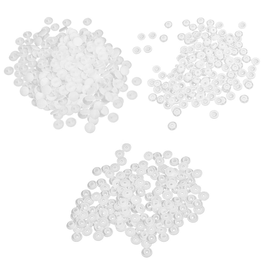 Broche Botones Prendedores Botones Invisibles Botones for Pantalones, 200 Juegos T5 Broches de presión de Resina de plástico Blanco Sujetadores Botón de presión