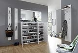 Germania Schuhschrank 3523-84 GW-Adana, mit Hochglanz-Fronten, in Weiß, 134 x 120 x 36 cm (BxHxT)