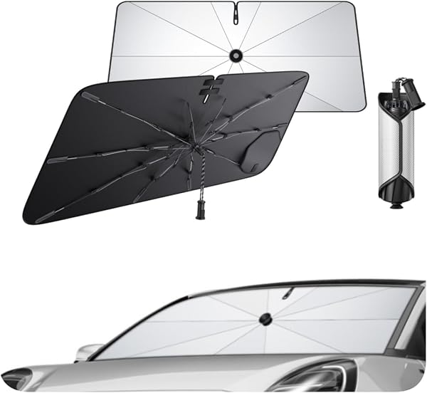 ECOZEN Ombrello Parasole Auto interno Ford Puma MK2 ST/ST-Line X 2020-2026 Schermo Copriparabrezza Schermo Raggi UV, Parasole pieghevole su misura Autoadesivo Parasole Pieghevole per Parabrezza - 1