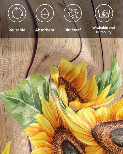 Servilletas de tela set de 4, diseño girasol miniatura 6