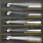 Led Safety Glasses with Lights, 5 Lighting Modes, Rechargeable 800mAh Battery, Sensor & Touch Control Yellow Mechanics Glasses for Night Cycling Runnin Camping Fishing Adventures