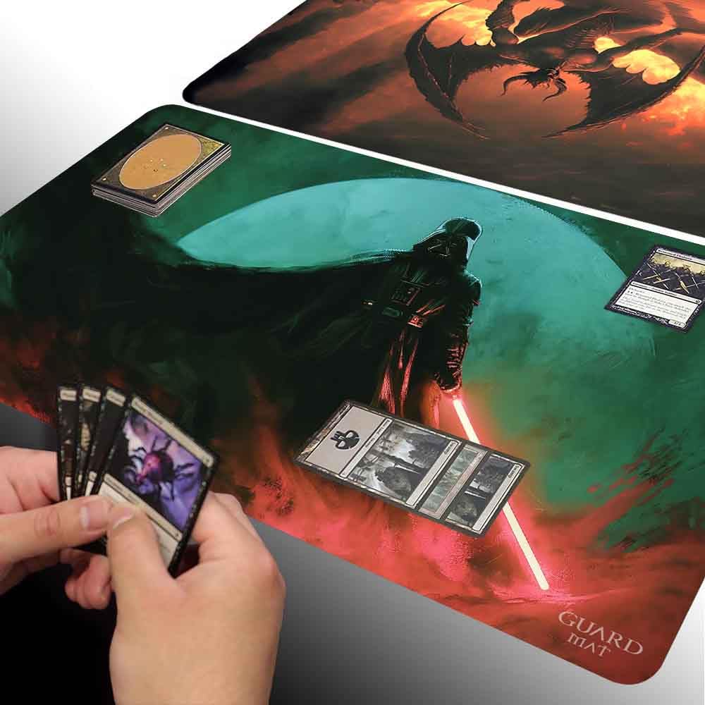 Darth Vader (Bordi Cuciti) - Tappetino per Carte Magic - Tappeto per Gioco - Playmat Compatibile con MTG, Signore degli Anelli, TCG, Gioco di Carte