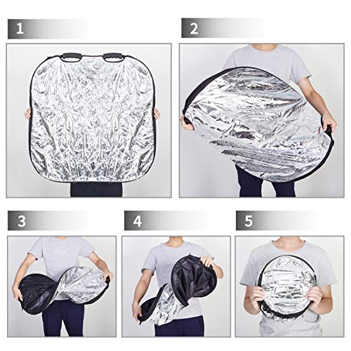 Selens 5-In-1 Oval Reflector With Handle For Photography Photo Studio Lighting & Outdoor Lighting (40 Inch Square Reflectors) #TOP6
