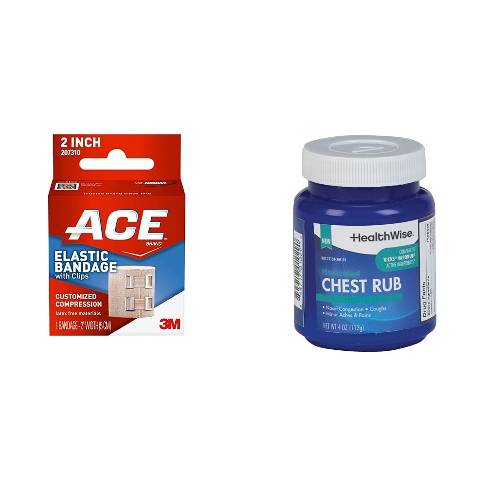 ACE Brand Elastic Bandage With Clips - 2 Pack For Moderate Support