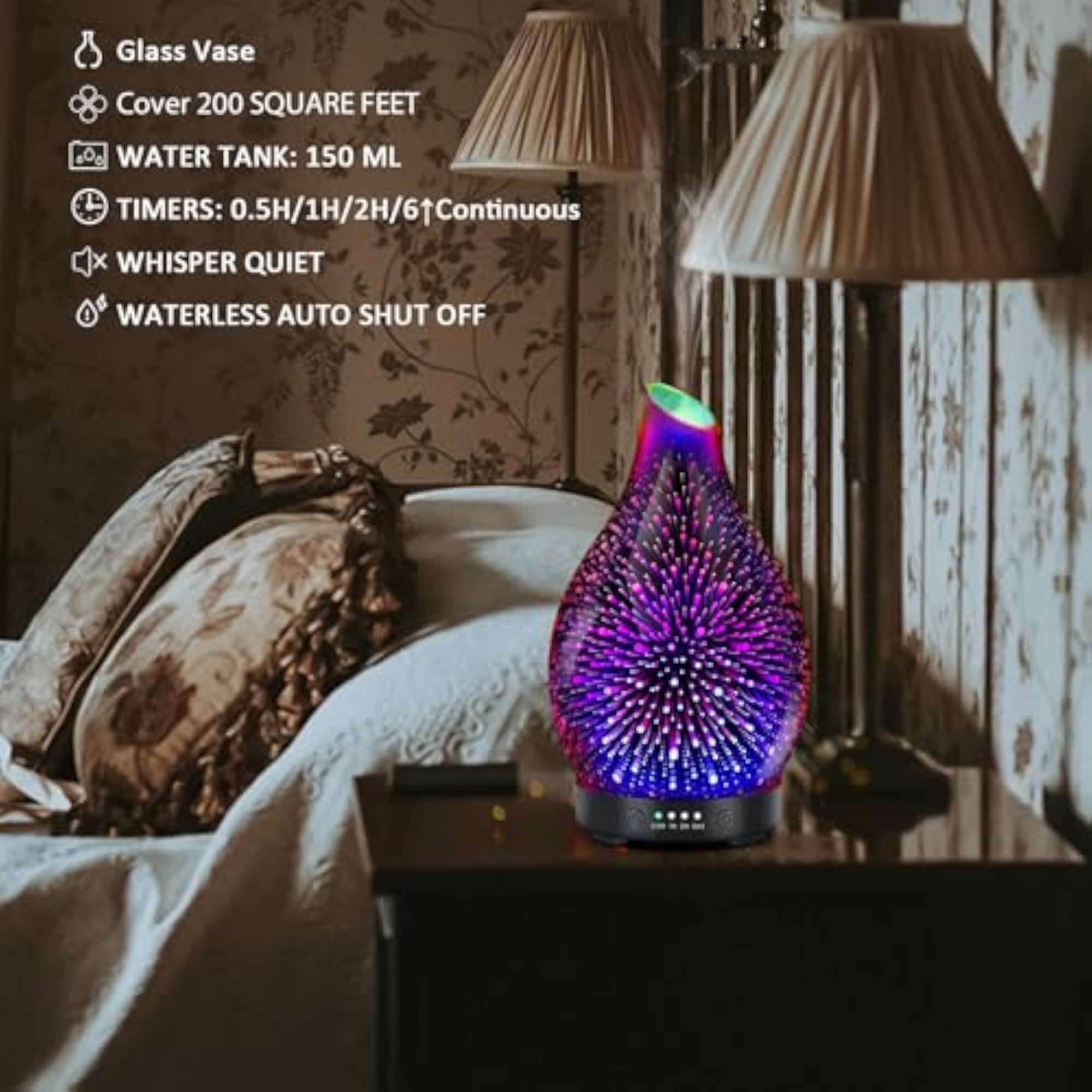 Essential Oil Diffuser 120ML with Timer and Auto Shut-Off