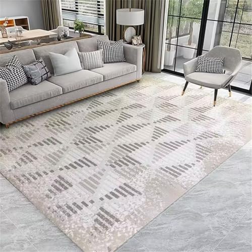 Tapis de salon design géométrique triangle gris haut de gamme