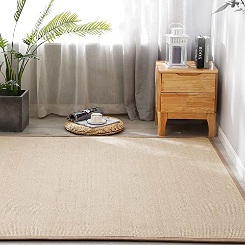 Tapis de sol en bambou, tapis tissé antidérapant pour décoration d'intérieur, respectueux de l'environnement, idéal pour le salon, la cuisine, la chambre à coucher