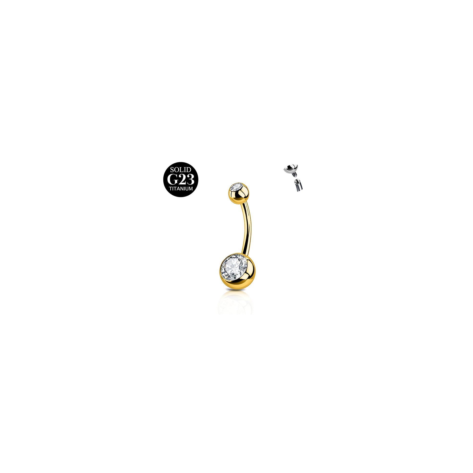 AceFun Piercing ombligo Titanio oro plata 6mm 8mm 10mm 12mm 14mm Piercings de banana acero quirurgico mujeres 1 pieza 14G Piercing ombligo G23 Barbell Bijoux Anillos — view 10