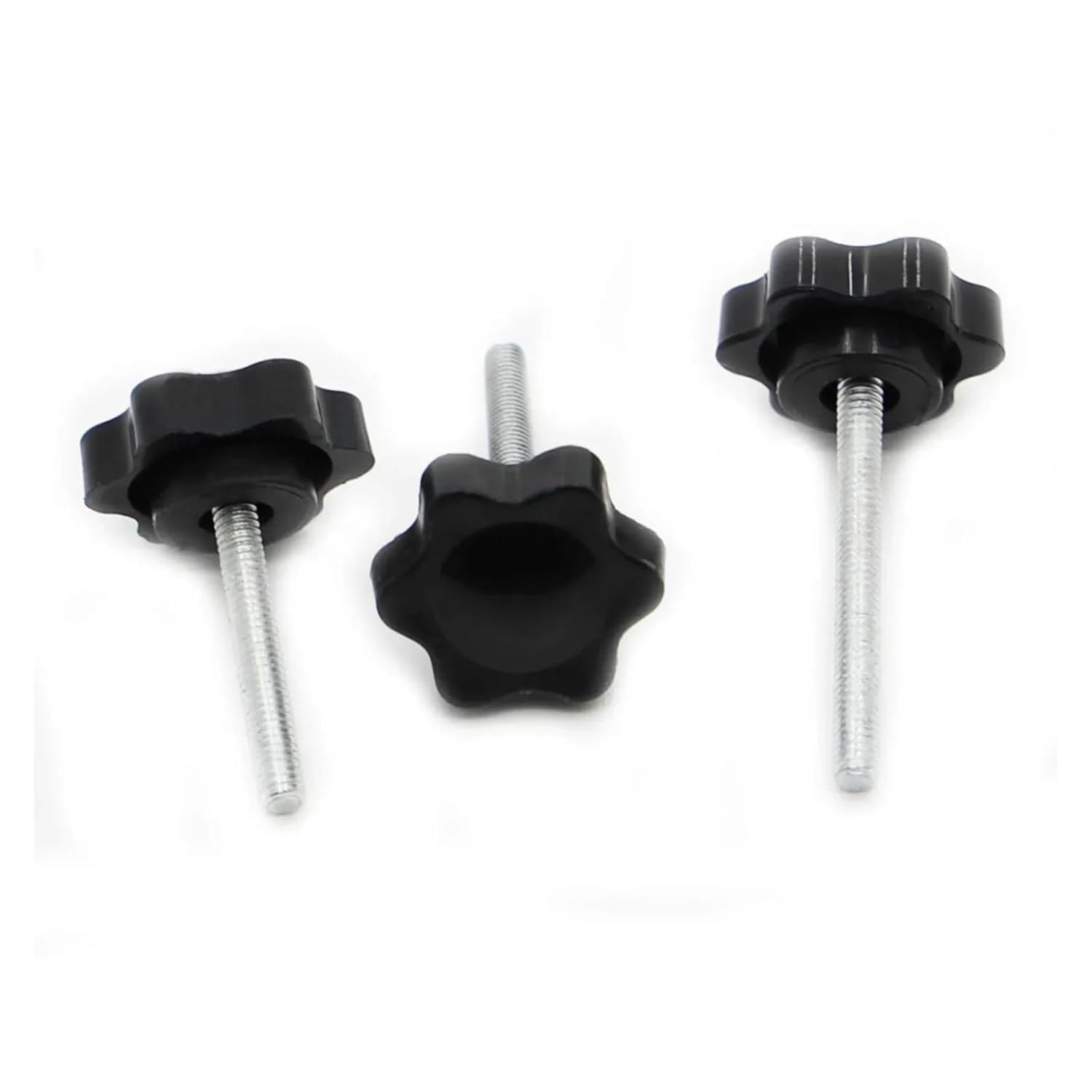 M4-5 M6 M8 M10 M12 Plum Bakelite Hand Tighten Screw Handle Bolt Thread Star Shaped Clamping Nuts Knob Carbon Steel Head(25,M6 5pcs)