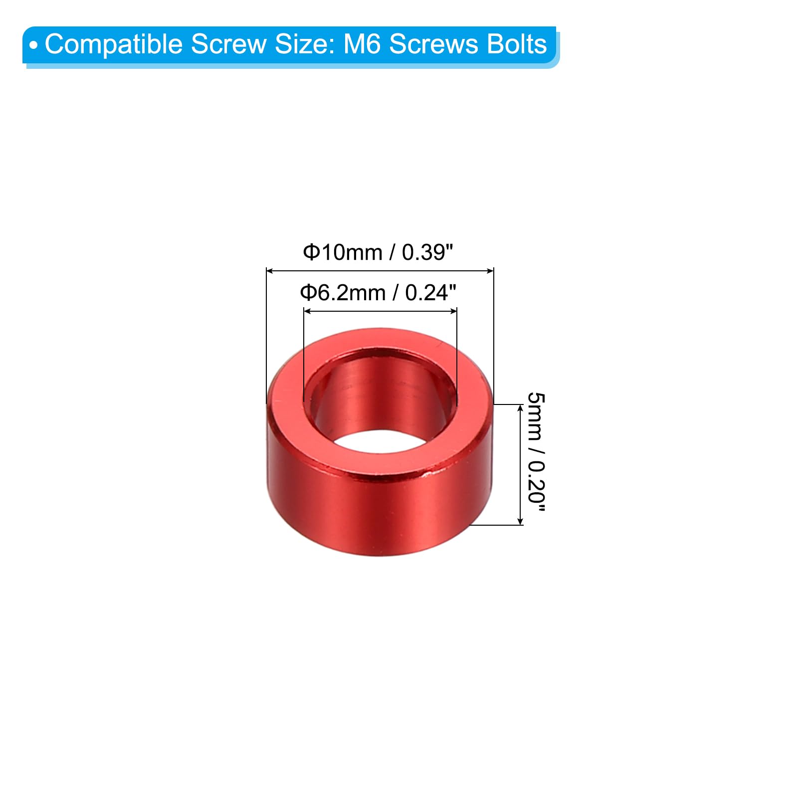 PATIKIL M6 Aluminum Spacers - Image 2