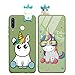 Yoedge Coque pour Huawei P20 Lite Etui en Silicone TPU Gel Mignon avec Motif 3D Dessin Animé Poupée Housse de Protection Ultra Fine Antichoc Case Cover Coques pour Huawei P20 Lite, Vert Licorne