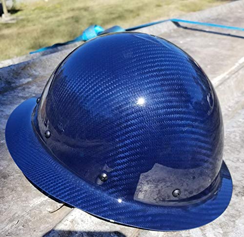 Carbon Fiber Hard Hat - Ansi/Isea Certified (Blue) #TOP3