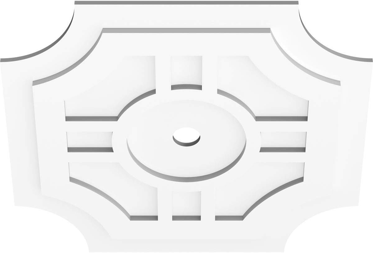 Ekena Millwork CMP20HS-02000 Haus Architectural Grade PVC Contemporary Urethane Ceiling Medallions 20"OD x 2"ID x 6 1/2"C x 1"P