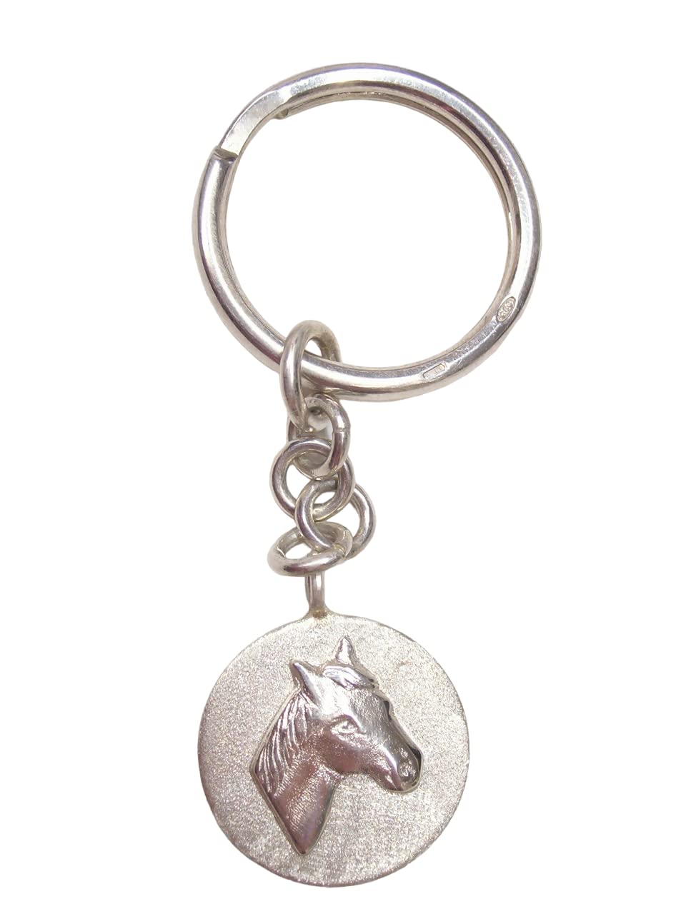 Porte-clés cheval argent 925 robuste pour ne plus perdre ses clés au club d'équitation