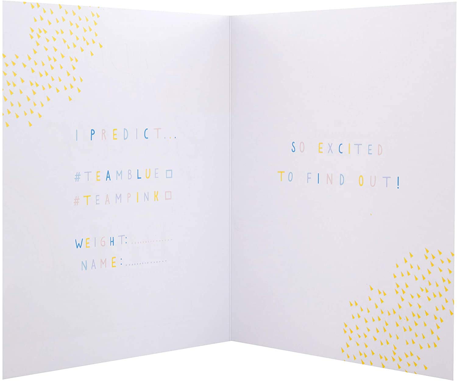 Biglietto Colorato Per Gender Reveal: Old English Co. Con Messaggio Happy Gender Reveal Day - 2