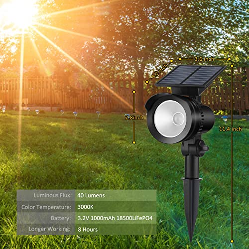 Brightown Solar Spot Lights Outdoor - Waterproof Solar Garden Lights, 360°Adjustable Solar Lights, Auto On/Off Solar Powered Landscape Spotlights For Garden Backyard, Pack Of 4 #TOP5