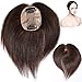 Produktbild Toupet Handgemachte Mono 100% Echthaar Topper Haarteil Toupet Top Stück für Frauen 20g #4 Mittelbraun 12"(30CM)