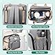 LP Fusion Nappy Backpack – Diaper Bag with Portable Changing Station, Insulated Bottle Holders, Waterproof Design, for Moms and Dads (Gray)