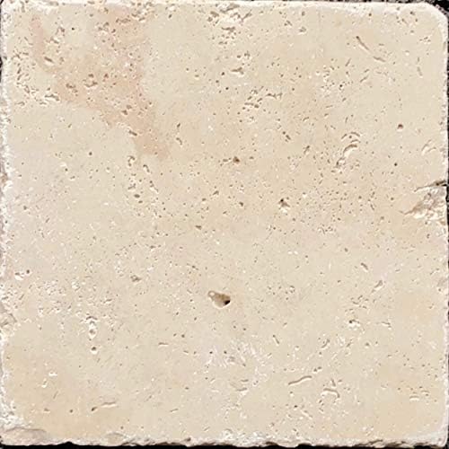 6x6 Light Travertine Tumbled Antiqued Tile Natural Stone 1 Piece Listing