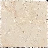 Squarefeet Depot 6' x 6' Tumbled Travertine Tile, Biscuit, 0.25 Sq Ft, 4 Pieces