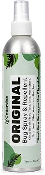 Cedarcide Original Bug Spray | Repel & Kill Fleas, Ticks, Mosquitoes, Mites, Ants & Chiggers | For use on People, Pets & Home | Natural Cedar Oil | Eco-Friendly | 8 Oz