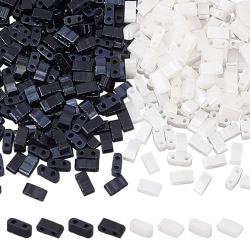 arricraft 300 Pcs 2 Hole Glass Seed Beads