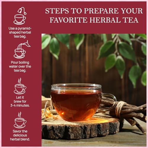 Image of Licorice Root Herbal Tea 200gm /7oz, Natural Herbal Infusion, 100 Tea Bags | Pure Ingredients, Spiced Blend with Cardamom, Ginger & Cinnamon, Rich Aromatic Flavor, Easy to Brew, Anytime Refreshing Tea