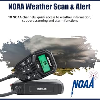 Retevis RA86 GMRS Mobile Radio - Update Chirp, GMRS Radio with Gain Antenna & Cigarette Lighter Plug, Repeater Channels Long Range Two Way Radio, NOAA Alert, Dual Speakers for Offroad, Jeep, Truck, RV