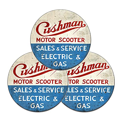 Brotherhood Round Metal Sign for Cushman Motor Scooter Sales - Wall Decor