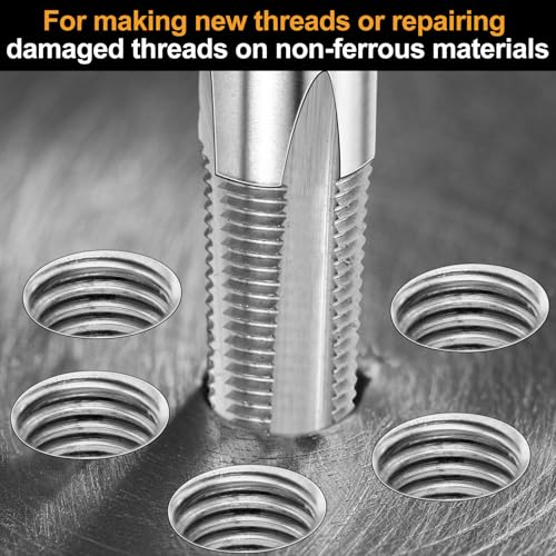 Image of MorningRo 1 /8-27 Npt Tap 21 /64 Drill Bit High Speed Steel Tap Drill Bit Set | M2(6542) High Speed Steel Tap, Accurate Threads, Assorted Plumbers Mechanics, DIY Thread Cutting Tools