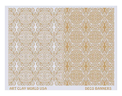 Art Clay World USA Low Relief Texture Deco Banners - 1 Pc.