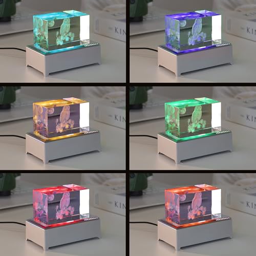 Image of IFOLAINA LED Light Base Multicolor Crystal Light Pedestal Color Show Stand Holiday Party Decoration Lighted Display Plate with Flat Top Surface for 3D Glass Art - Rectangle