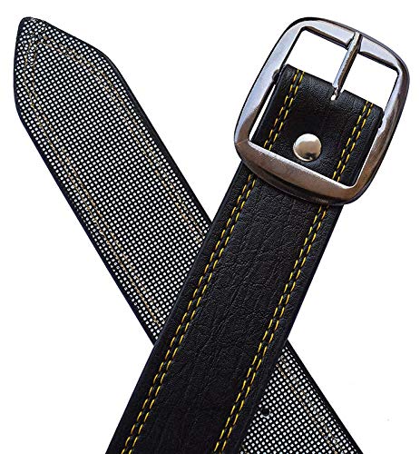 Image of Veteran Men's Black Formal Synthetic Leather Belts Formal /Casual Belt for men(vT-0328)