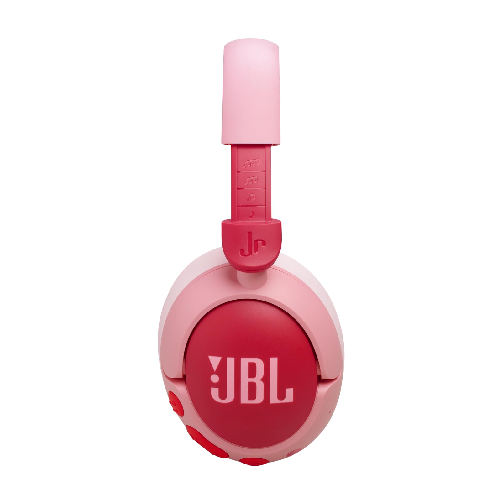 JBL Junior 470 NC, Casque Supra-auriculaire sans Fil Bluetooth pour Enfants, Réduction Active du Bruit, Micro intégré, 50 h d'autonomie, JBL Safe Sound, limiteur de Volume, Set d'autocollants, Rose