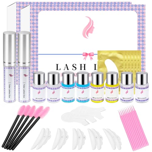 Polisak YJM-2P-72 Lash Lift Kit 2Pack, Eyelash Lift Kit With Brush & Pad, Eyelash Perm Kit Salon-Quality Semi-Permanent Curling & Safe Effectually cover