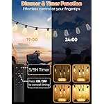 Brightever 120FT LED Outdoor String Lights with Remote, Patio Lights Outdoor Waterproof with 36+2 Shatterproof ST38 LED Bulbs, Dimmable Outside Hanging Light for Porch, Garden, Backyard, Cafe, 2700K - Image 4