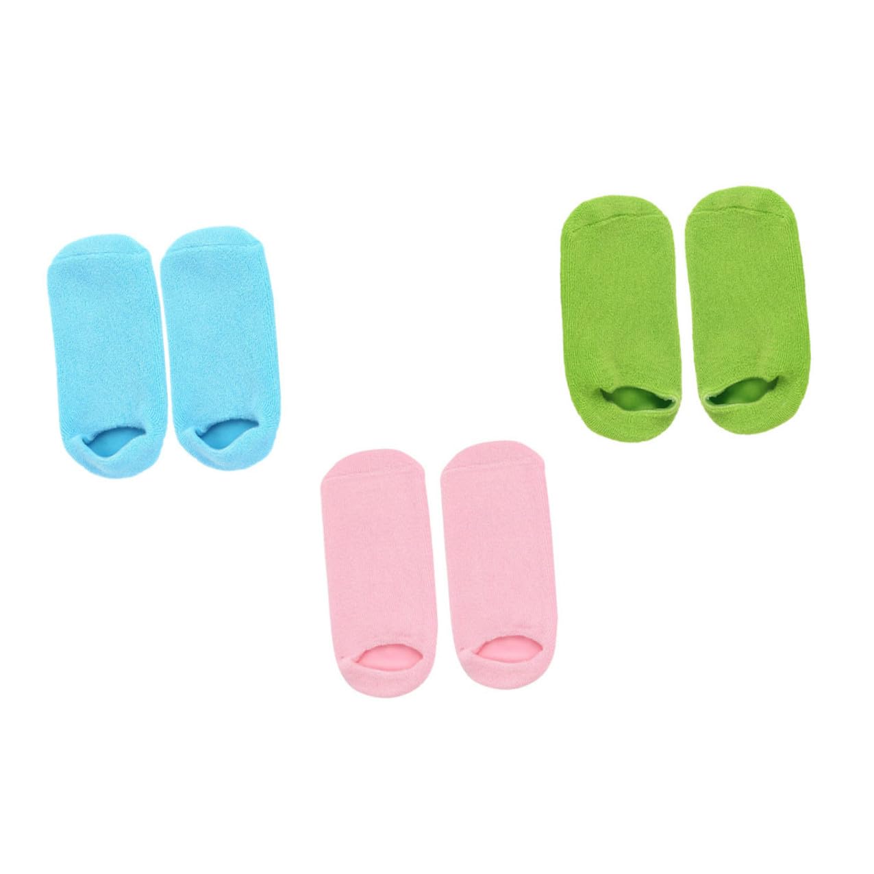 Baluue Calcetines Hidratantes para Pies de Algodón Aceites Esenciales, 3 Pares Antideslizantes para Cuidado Spa en Casa, Protección contra Sequedad y Aspereza