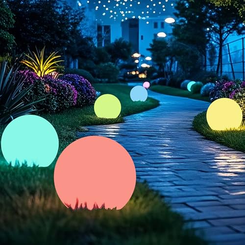 12-Inch Solar RGB Globe Light with Remote