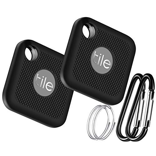 Silicone Case for Tile Pro (2020 & 2018), 2 Pack Cover Case Anti-Scratch Lightweight Soft Full Body Shock Protective Sleeve Ultra Slim Skin for Tile Pro Bluetooth Anti-Loss Device with Carabiner