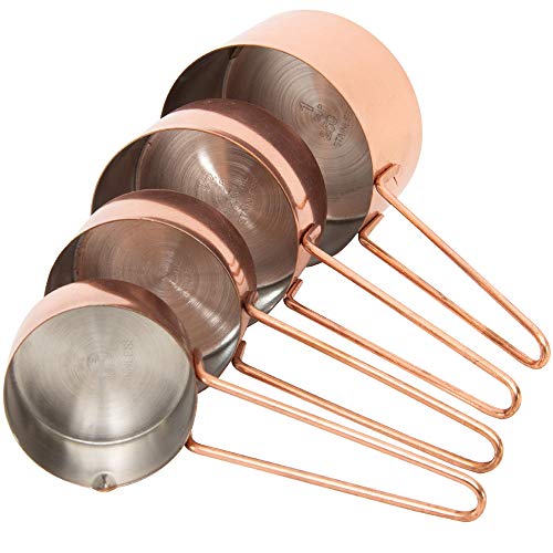 Xícaras Medidoras 4 Peças Inox Bronze Mimo Style Bronze No Voltagev
